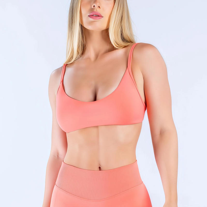 Plunge Bra Push Up - HISTELLO Impact Scoop Neck BH Damen