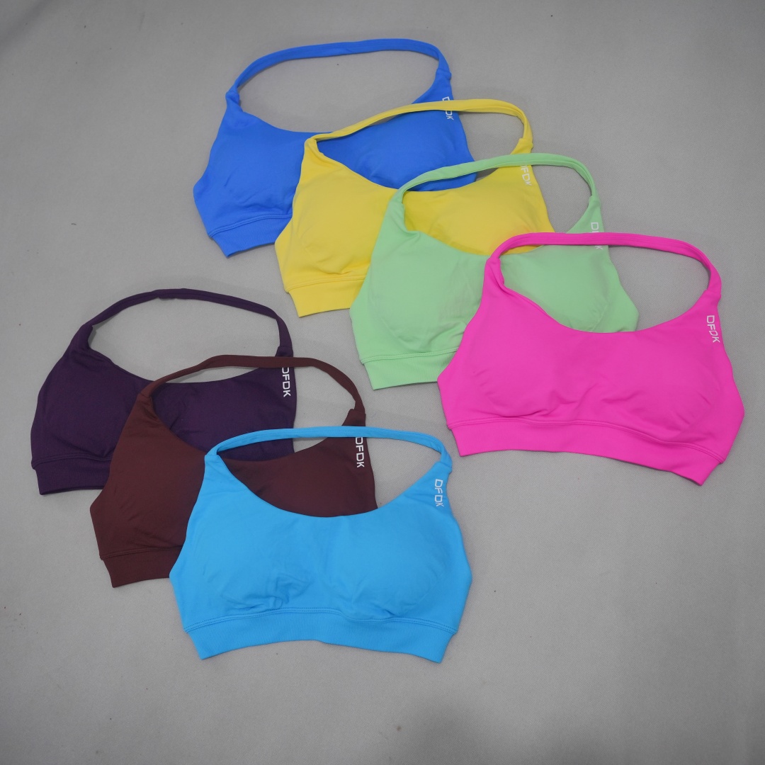 Plunge Bra Push Up - DFDK Damen Nahtloser Sport-BH Hohe Unterstützung