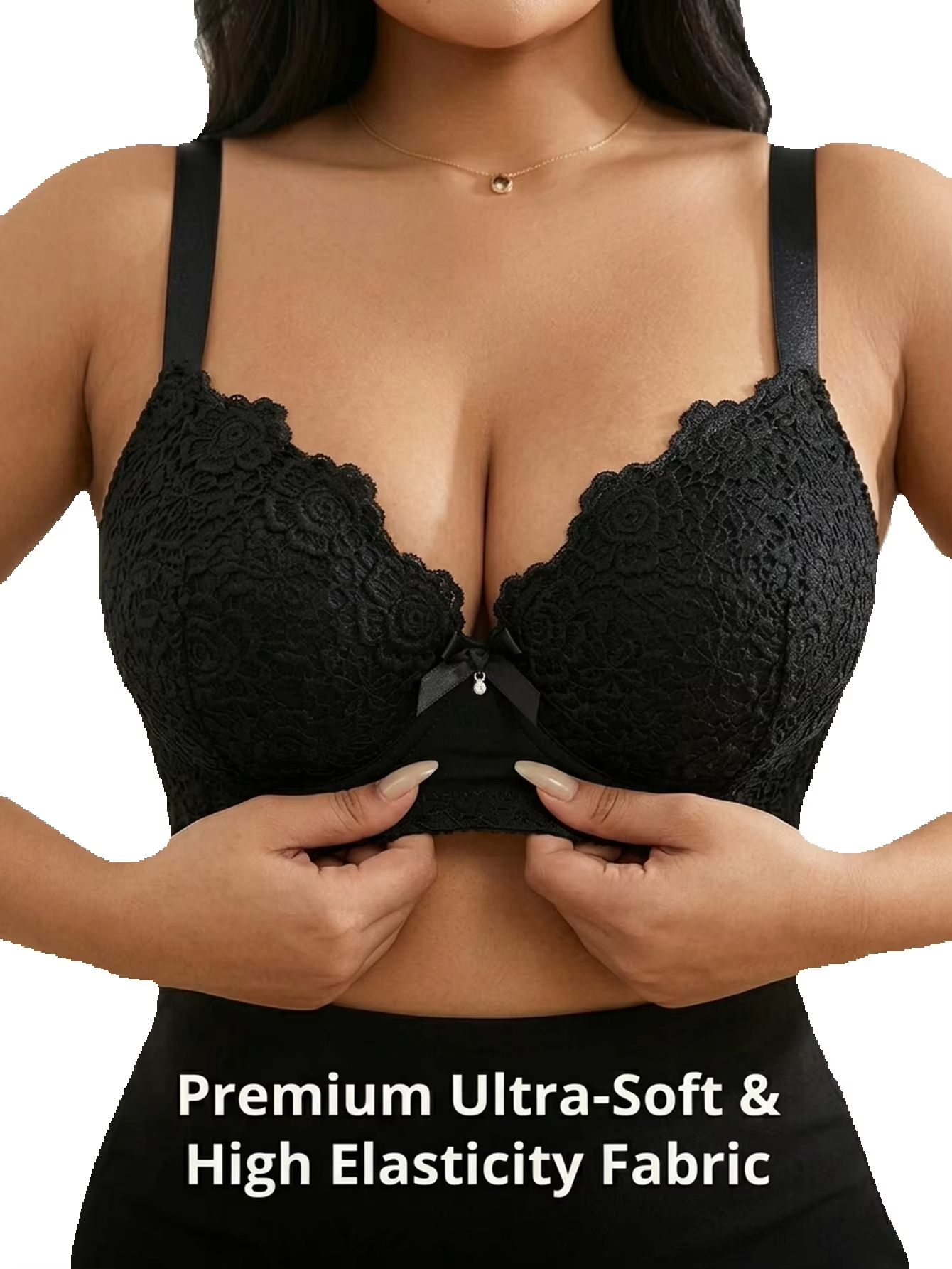 Damen Plus Size Blumenmuster P – Plunge Bra Push Up Bewertung und Preis